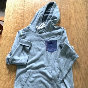 Hollister gray mens sweatshirt with pocket Small